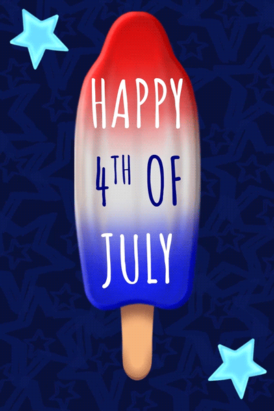 Dripping Popsicle 4th ecard