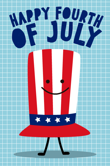 Striped Hat  ecard
