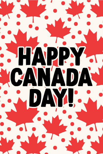 Canada Day Leaf Pattern ecard