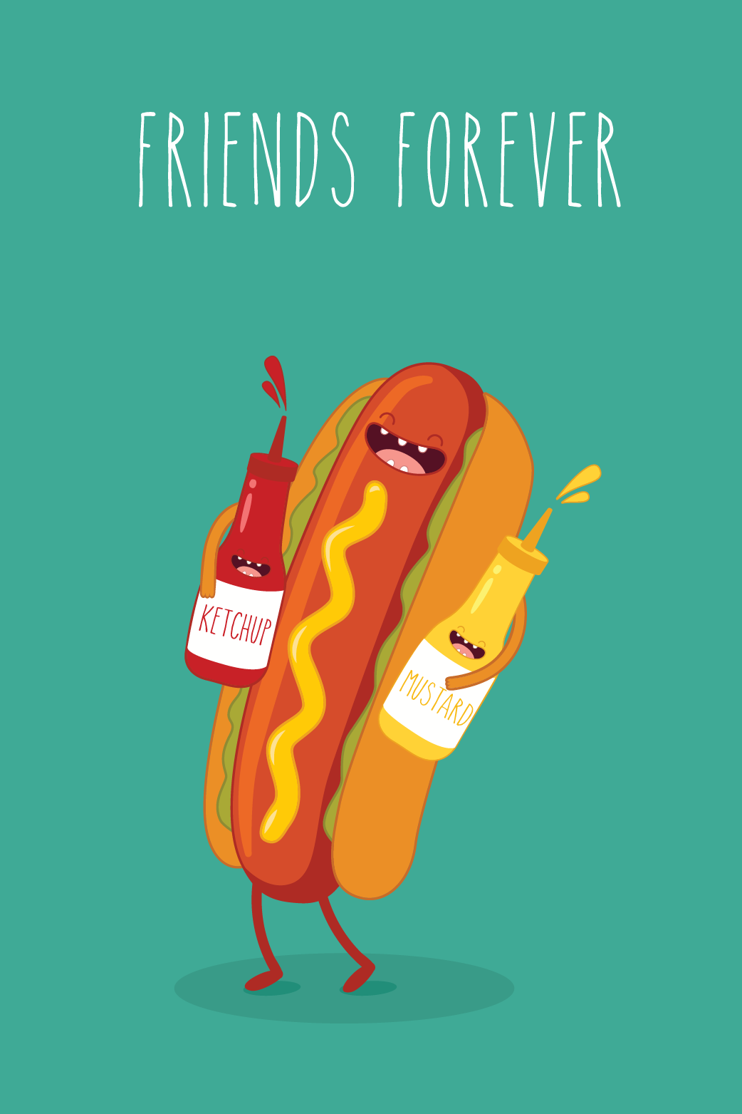 Friends Forever Hot Dogs ecard