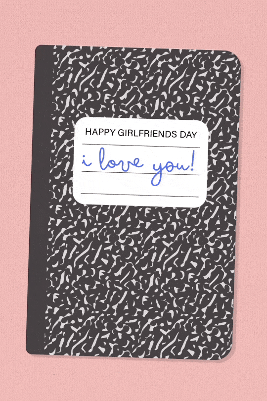 Girlfriends Day Notebook ecard