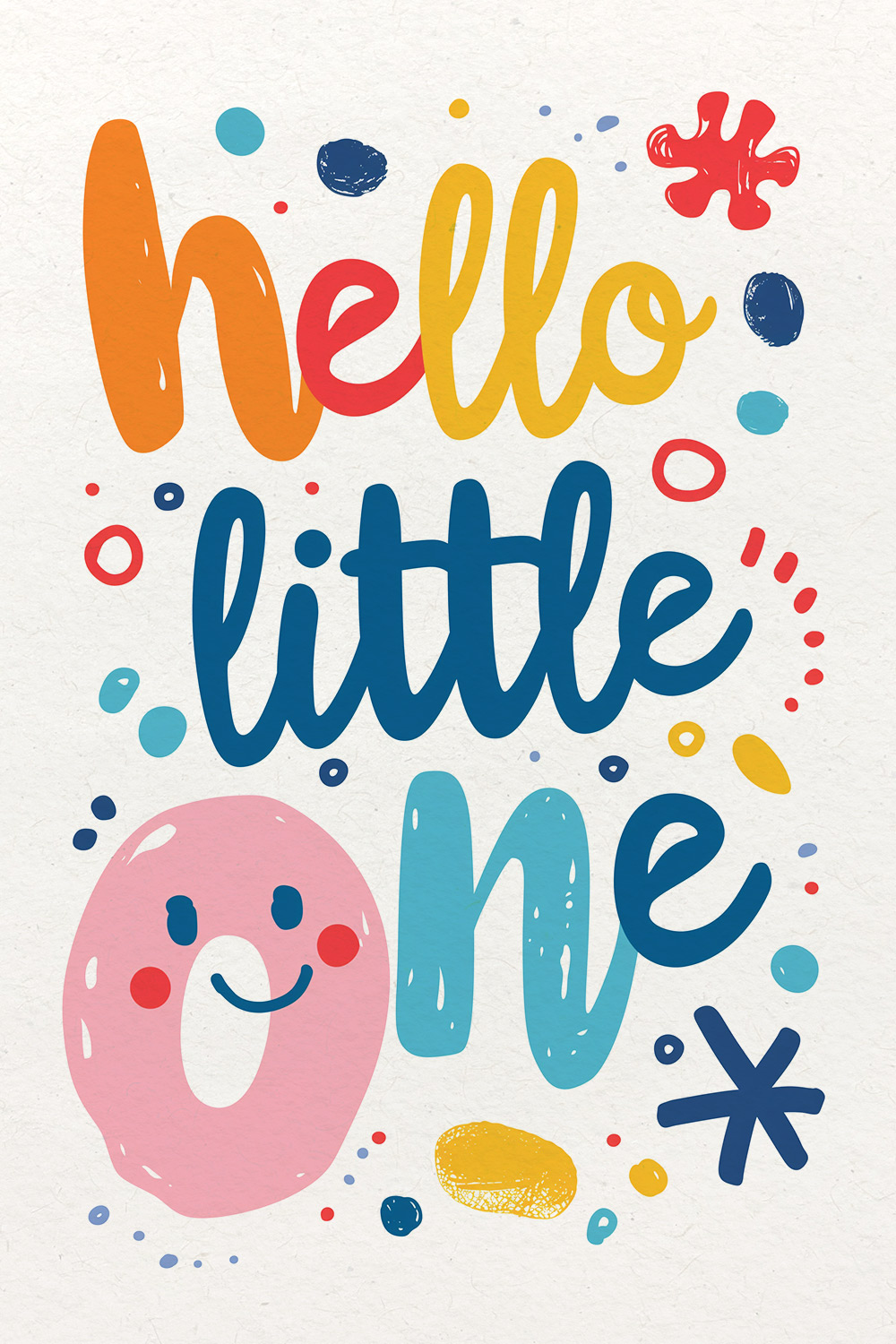 Hello Little One Abstract ecard