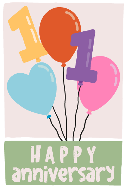 Anniversary Balloons ecard