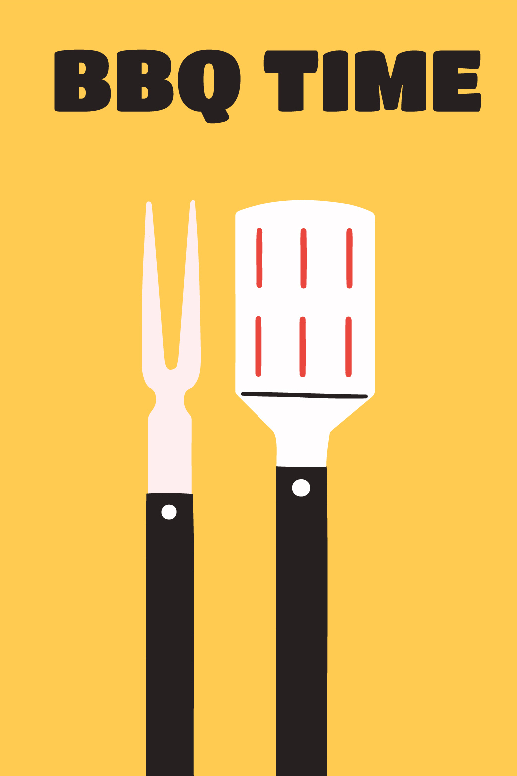 BBQ Time Yellow ecard
