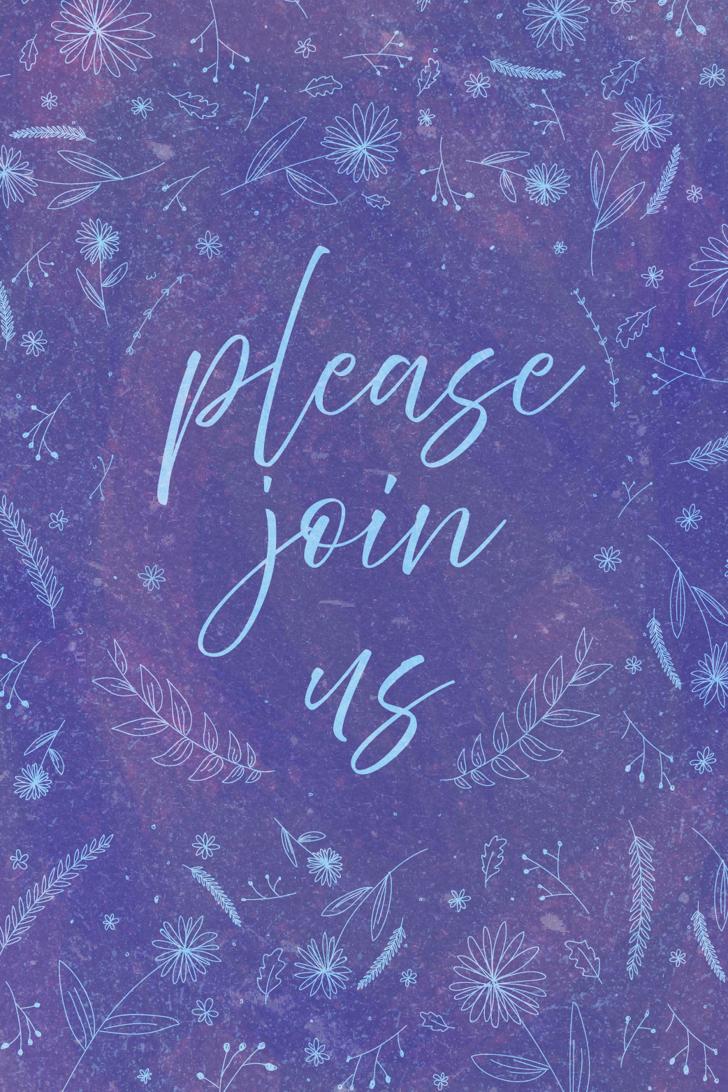 Please Join Us Floral ecard