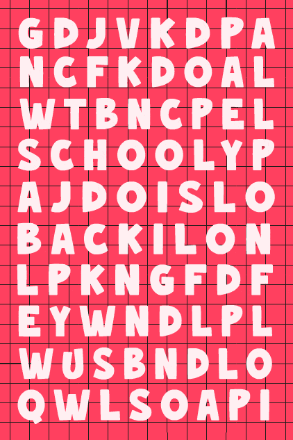 School Is Back Crossword ecard