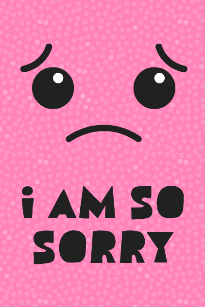 Sad Face Sorry ecard