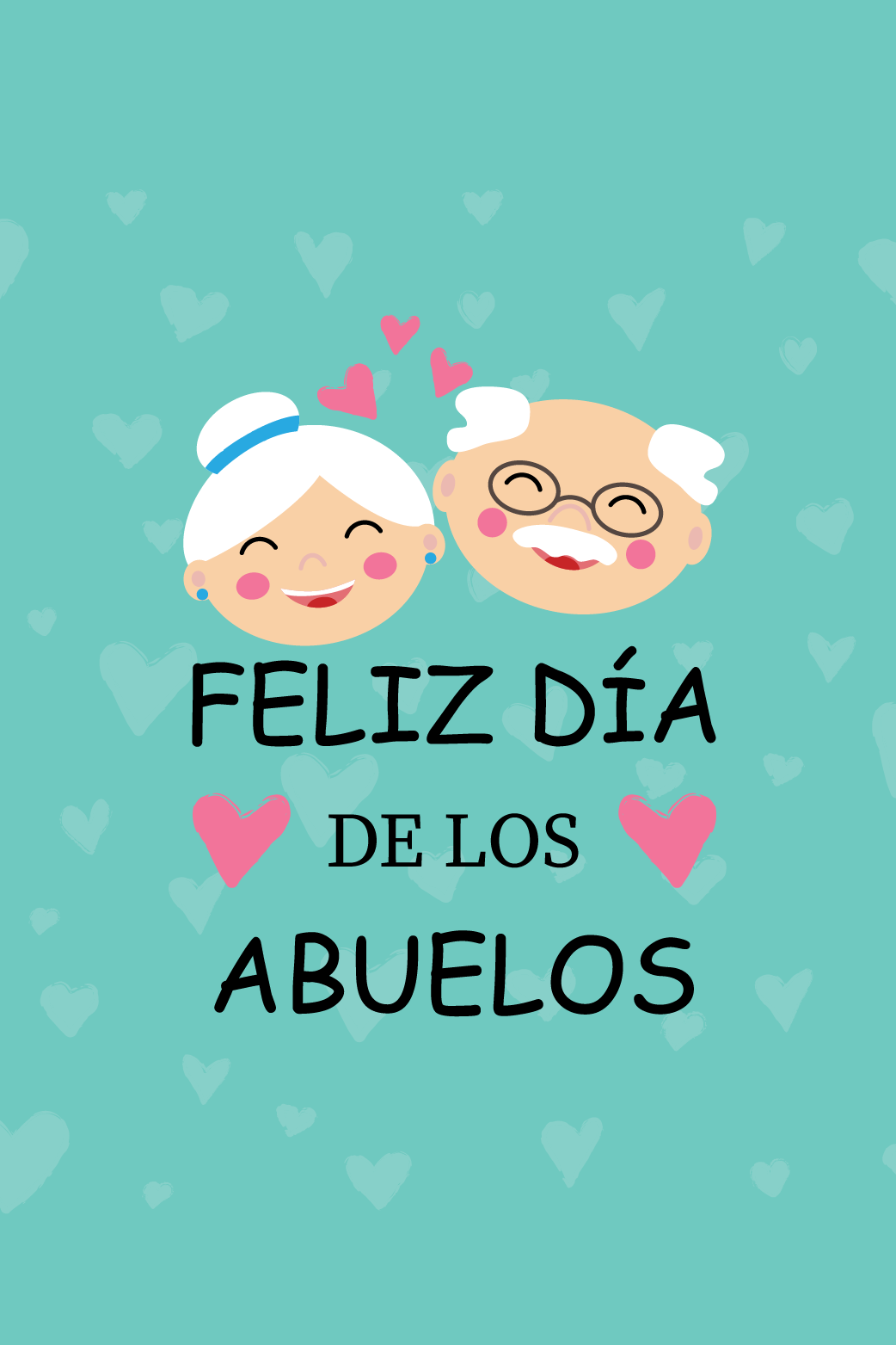 Feliz Dia de los Abuelos Hearts ecard