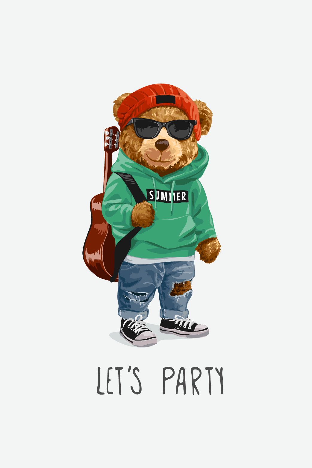 Let's Party Bear ecard