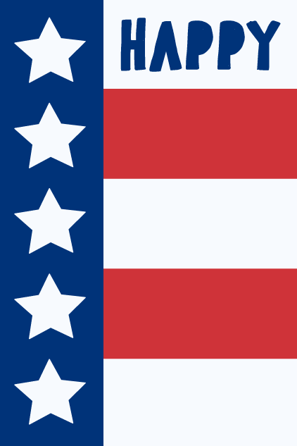 Patriots Day Flag Stripes ecard