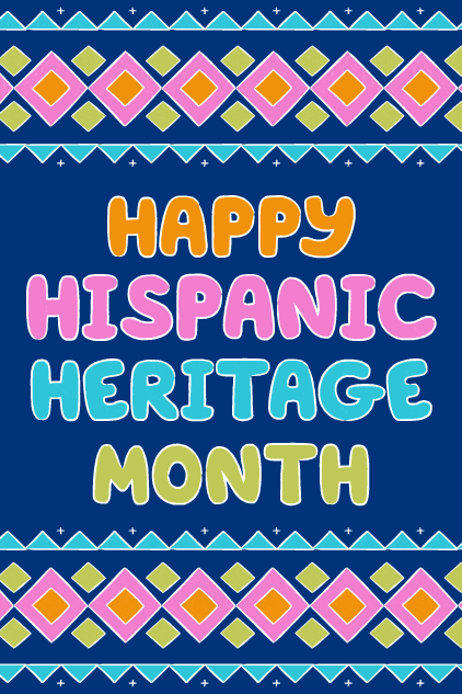 Happy Hispanic Heritage Month Flags ecard