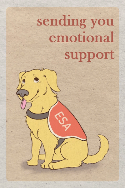 Emotional Support Dog ecard