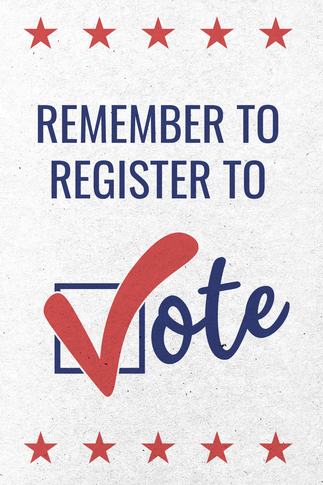 Remember To Register Vote ecard