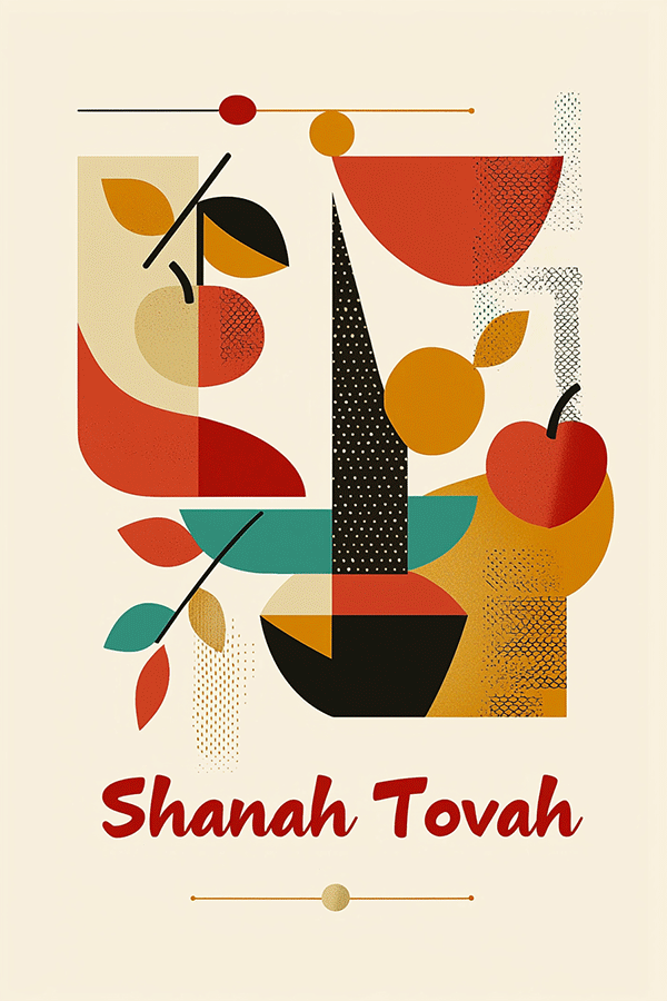 Shanah Tova Abstract  ecard