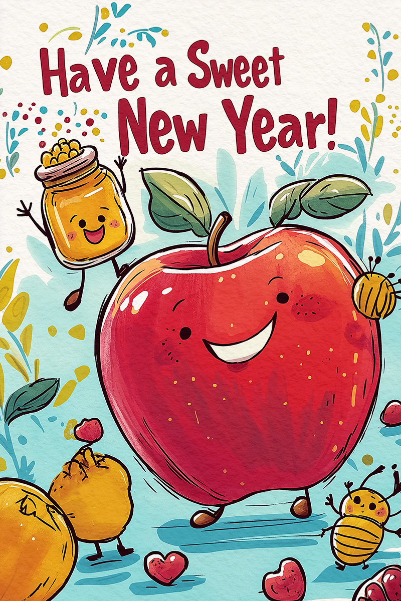 Happy Apple Sweet New Year ecard