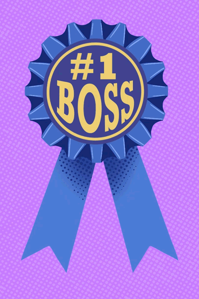 #1 Boss Ribbon ecard