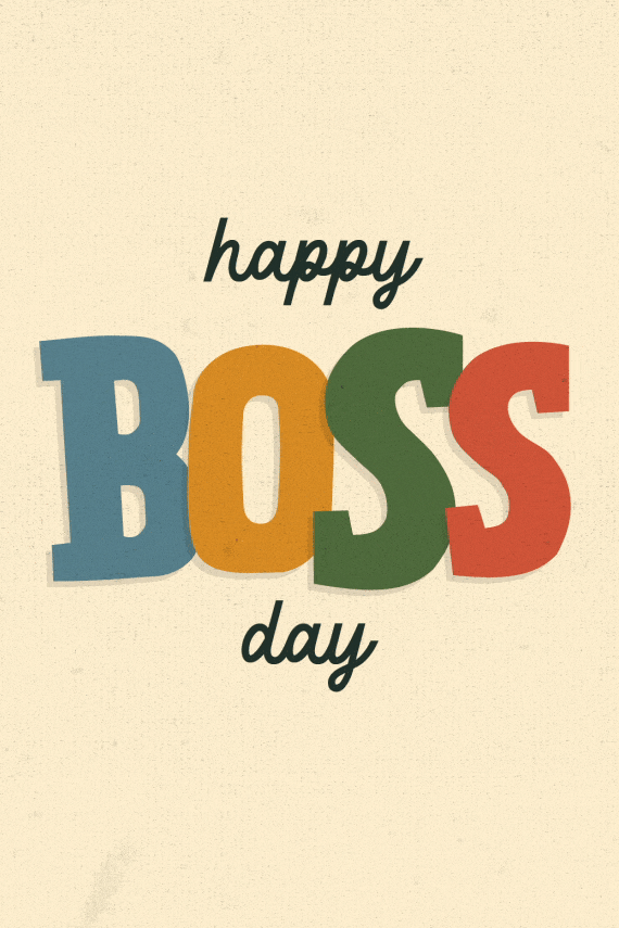 Boss Day Big Letters ecard