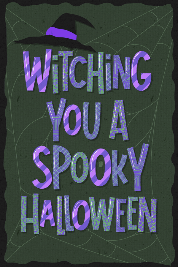 Witching You A Spooky Halloween ecard