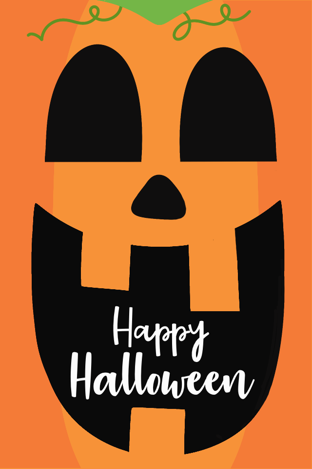Halloween Jack O Lantern Face ecard