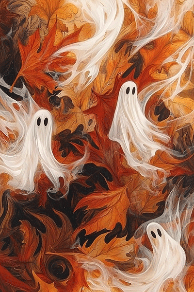 Ghost Leaves GIF ecard