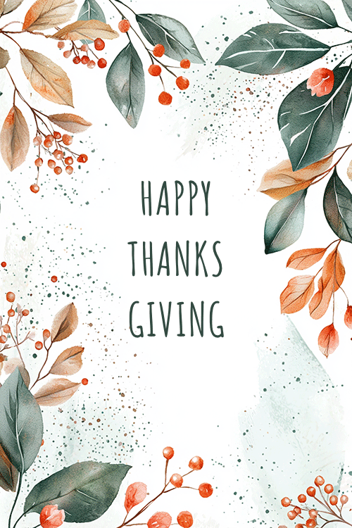 Thanksgiving Leaf Border ecard