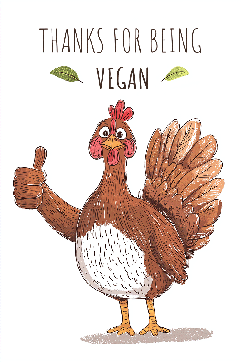 Thanks For Being Vegan Turkey ecard