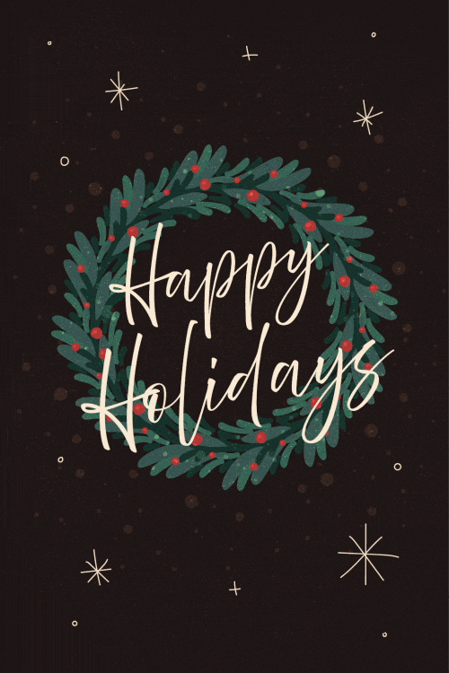 Happy Holidays Wreath  ecard