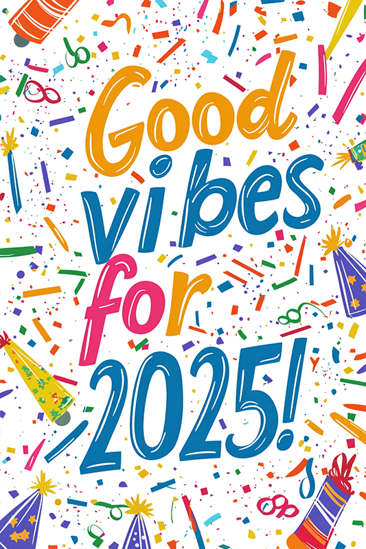 Good Vibes For 2025 ecard