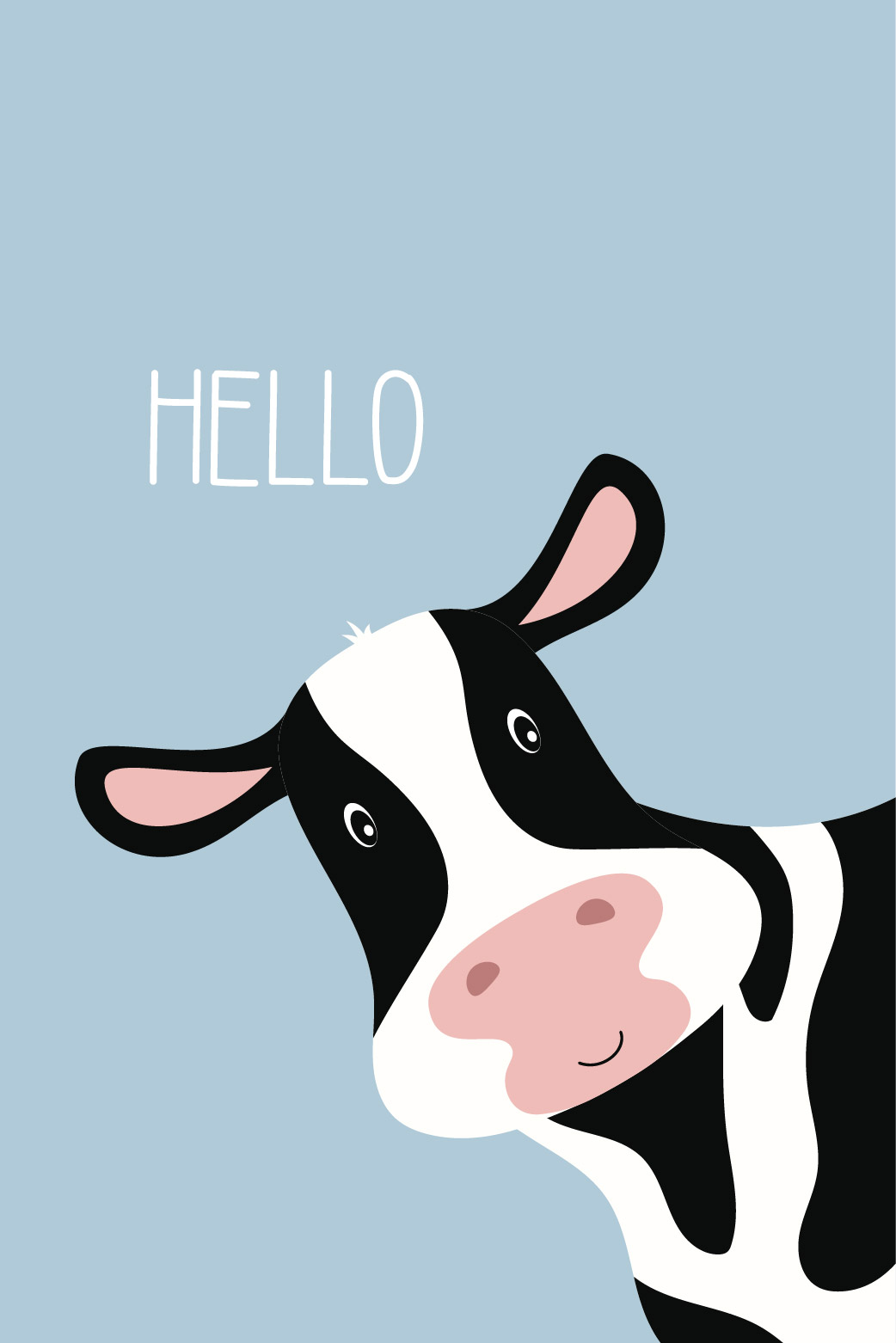 Hello Cow ecard