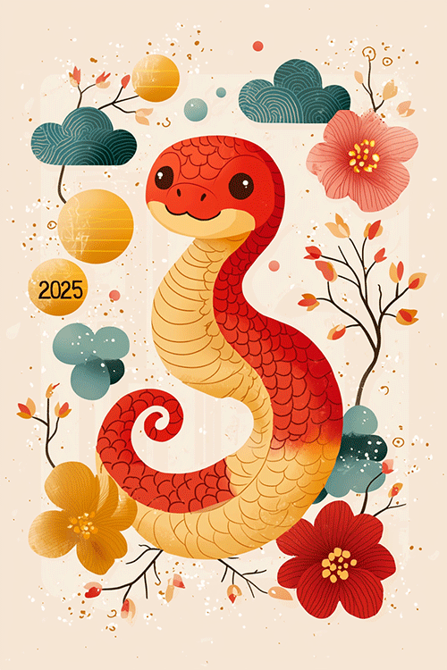Chinese New Year Snake ecard