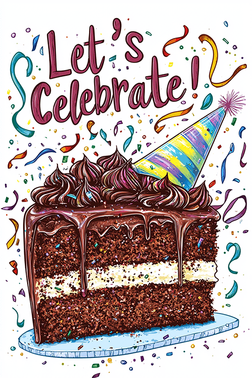 Let's Celebrate Cake ecard