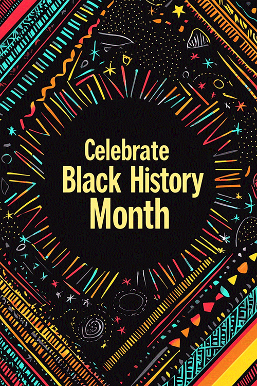Celebrate Black History Month Abstract ecard