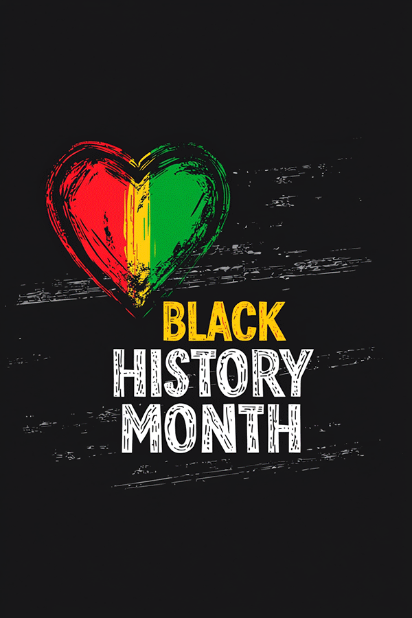 Black History Month Heart ecard