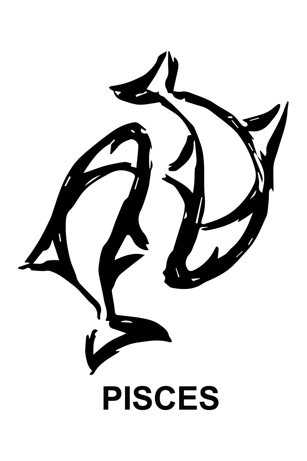 Pisces Outlines ecard