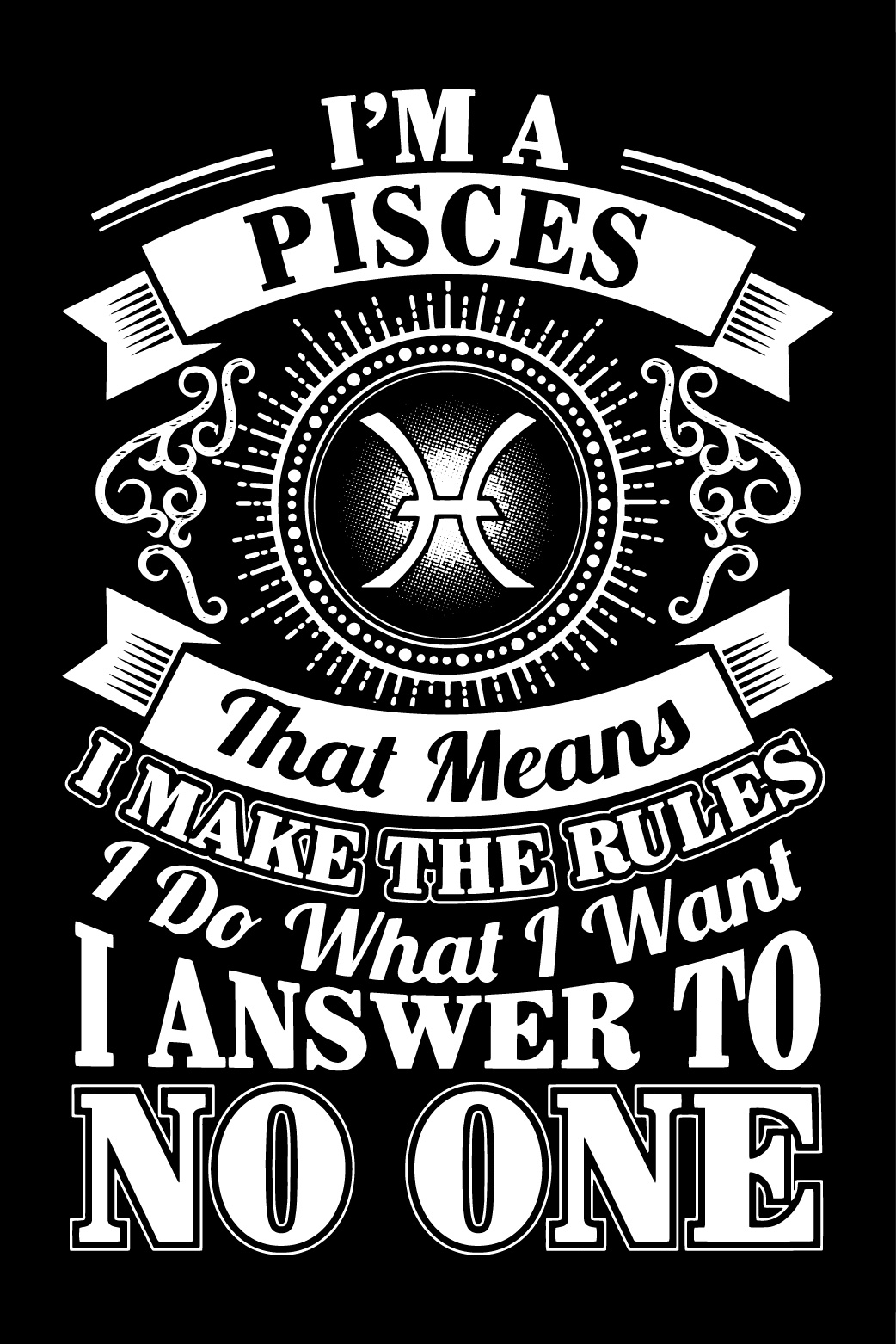 Pisces Answers To No One ecard