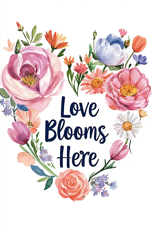 Love Blooms Here ecard