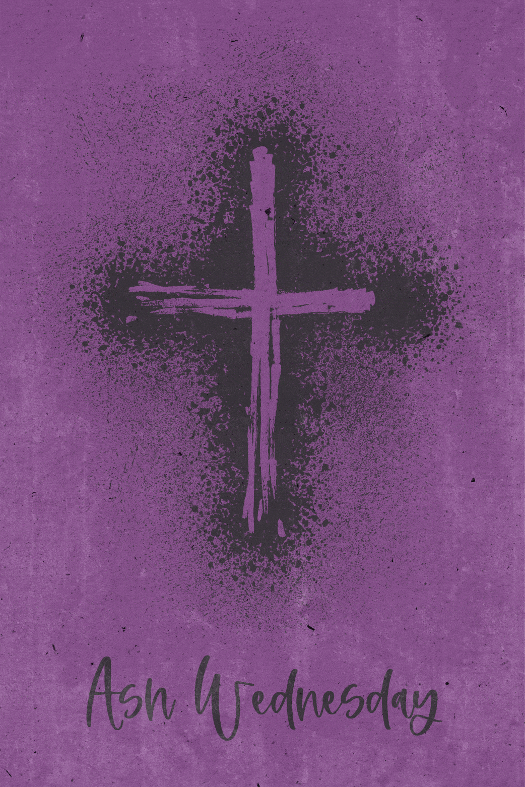 Ash Wednesday Purple ecard