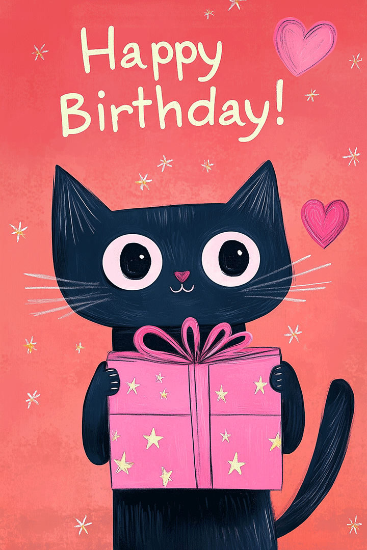 Birthday Cat ecard