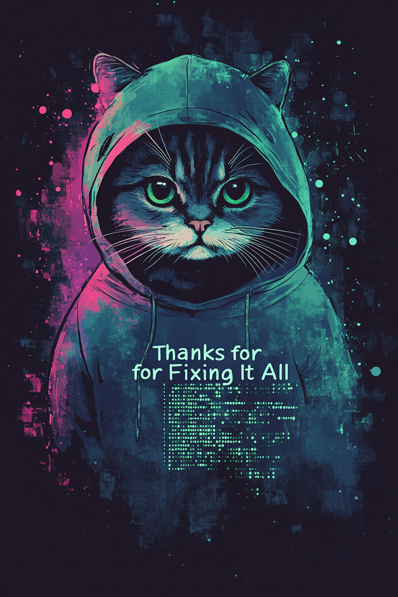 Cat Thanks For Fixing ecard