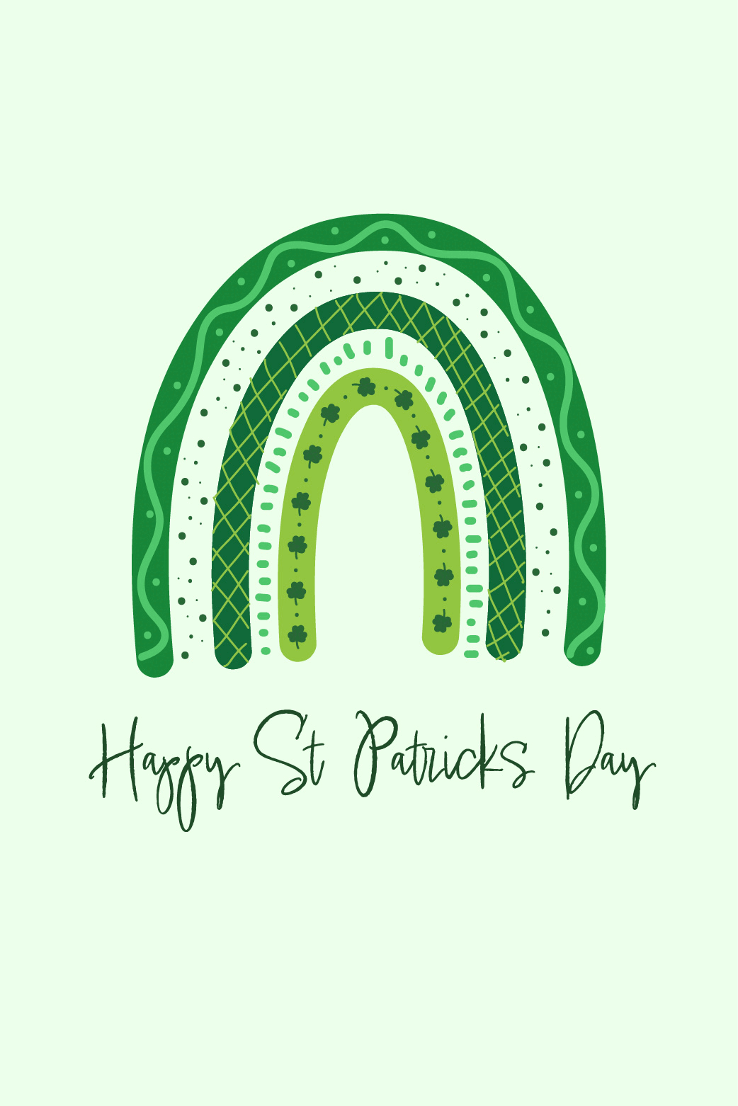 St Patricks Day Rainbow ecard