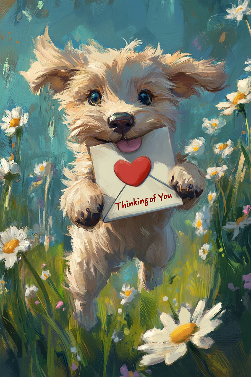 Puppy Thinking Of You ecard