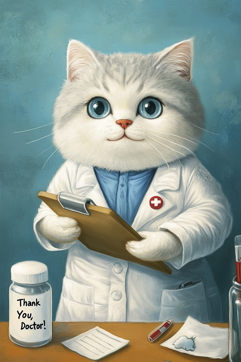 Doctor Day Cat ecard